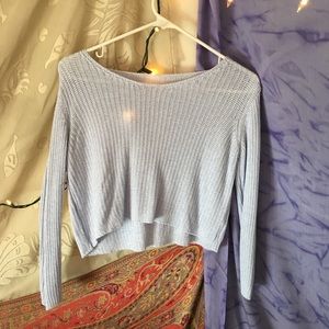 cropped knit sweater